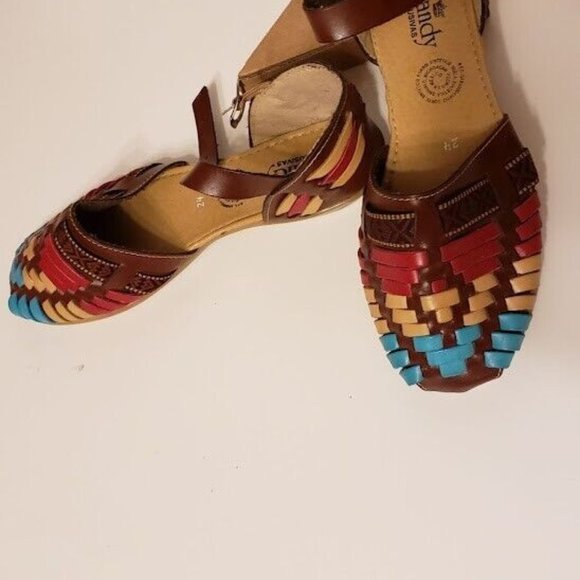 Sandy Exclusivas Women's Mexico Size 24 USA Size 7 Multicolor Sandals Colorful - Picture 6 of 7